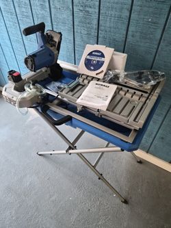 Kobalt Folding Head 7-in Blade Sliding Table Wet Tile Saw with Stand -BRAND NEW