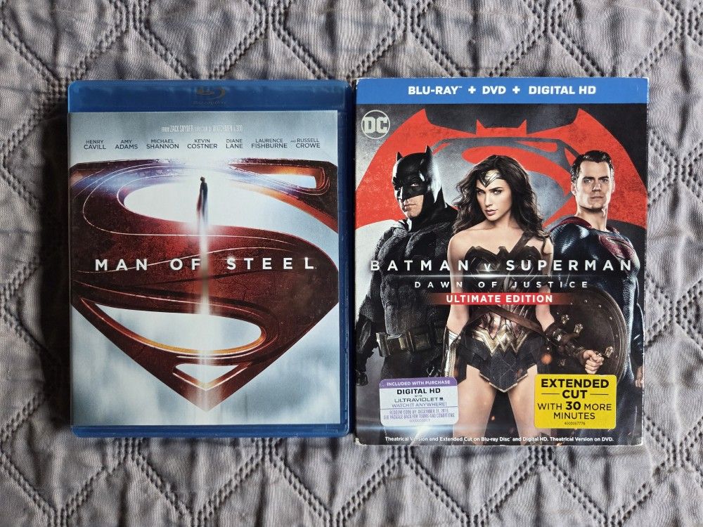 Man Of Steel & Batman V Superman Blu-Ray Set 