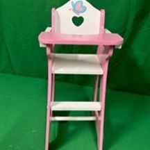 New, Firm, Badger Basket Butterfly Doll High Chair – Pink/White 