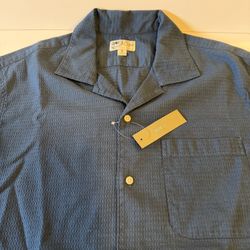 I Crew Mens Boxy Short Sleeve Waffle Pattern Shirt Size Medium