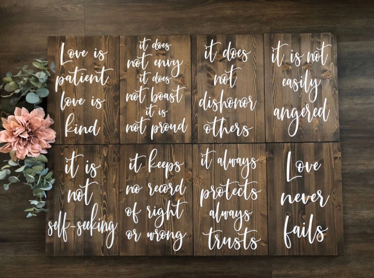 Wedding Aisle Signs (in Pecan)