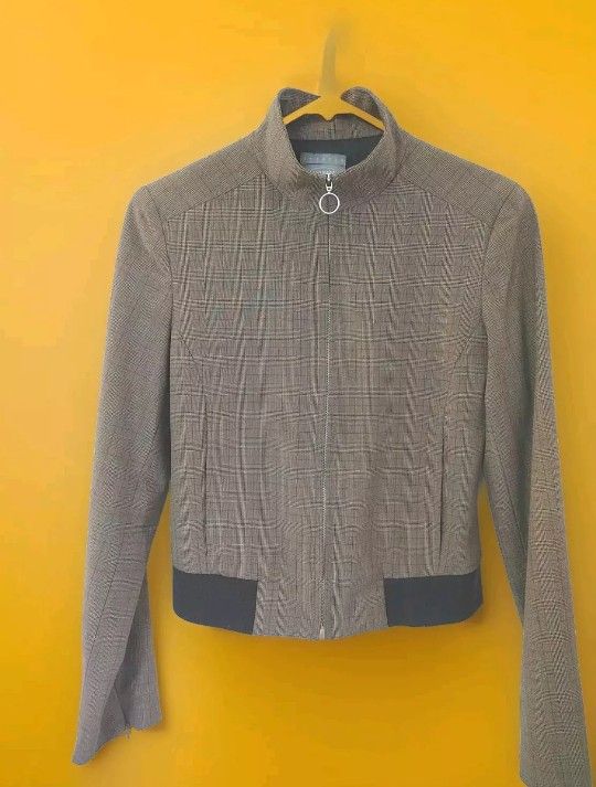 Old Navy Women's Bomber Jacket Plaid Sz S