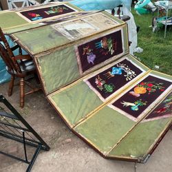 This Is  An Old,  Long, Seven Pieces Of Asian Divider (needs Some Giving Up) (63” x 18”)