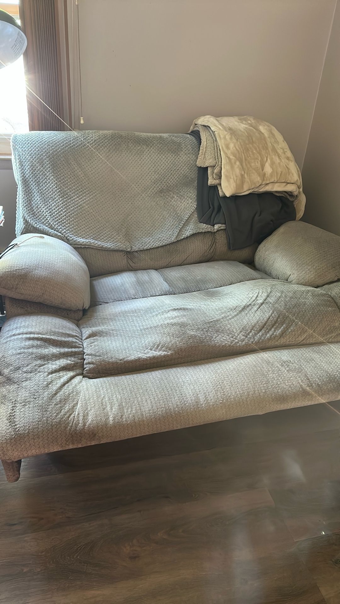 Extra Width Light Grey Recliner