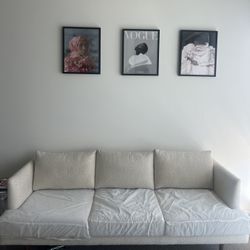 3 Seater Boucle couch - Light cream