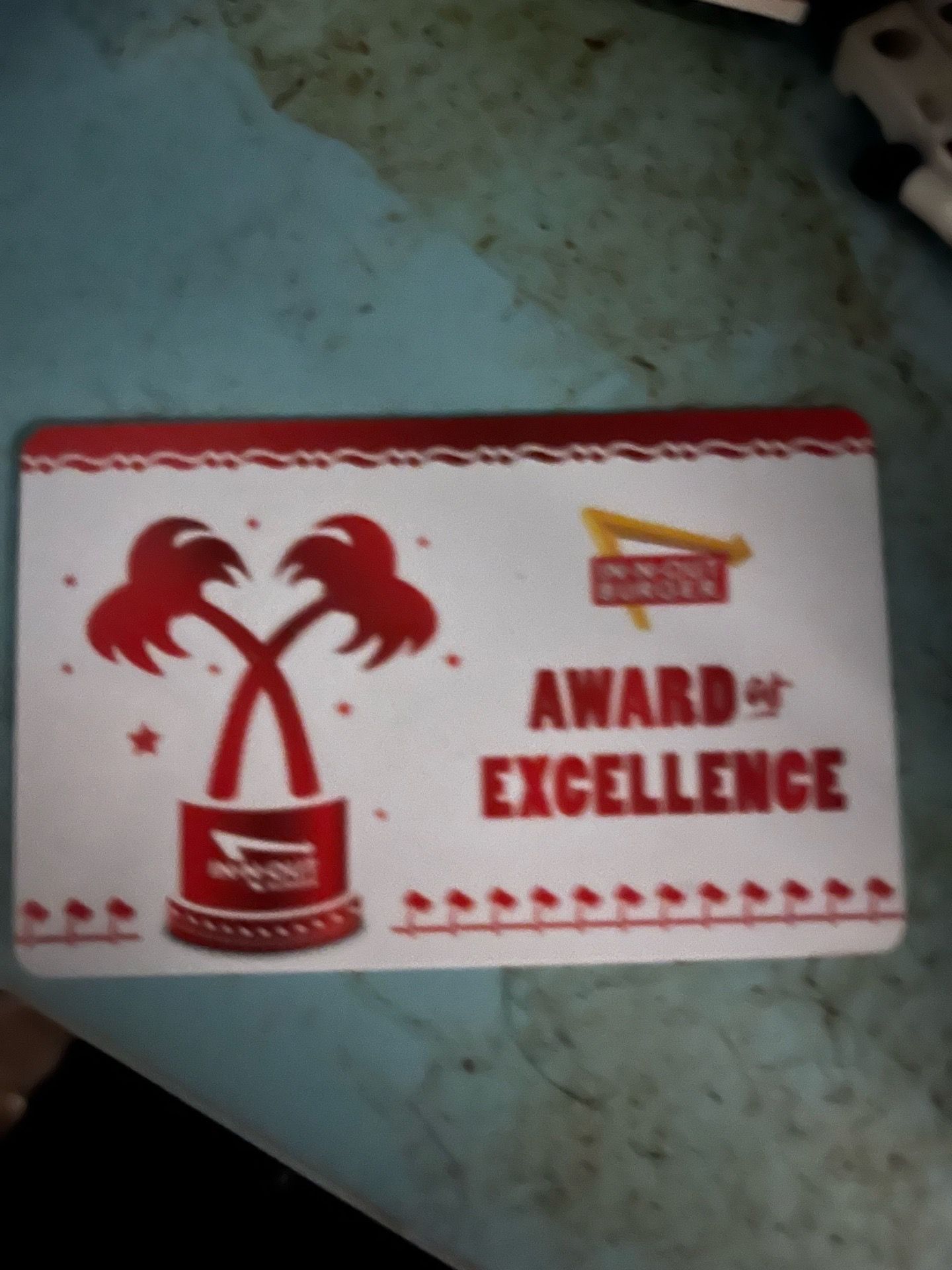 Rare In-N-Out Free Burger Ticket