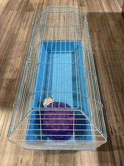Pet Cage (2) w/ Water Bottles (2)/ Food Bowls (2) / Igloos (2)