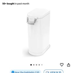 NEW  simplehuman 35 Liter, 40 lb / 18.1 kg X-Large Pet Food Storage Container for Dog Food, Cat Food, and Bird Feed, White