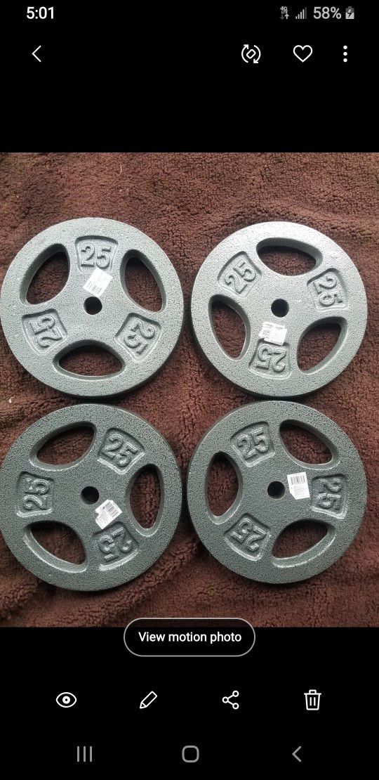 1" HOLE   25s.  TOTAL 100LBs
4-25s
7111. S. WESTERN WALGREENS 
$110  CASH ONLY 