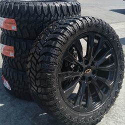 22” Chevy Silverado GMC Sierra Replica Wheels & Tires Off-Road Tahoe Yukon Escalade Suburban Rines Y