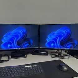 Dual Dell 23” LED Monitors 