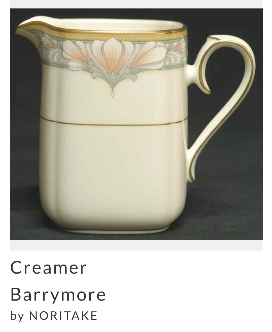 Noritake Barrymore Bone China Creamer