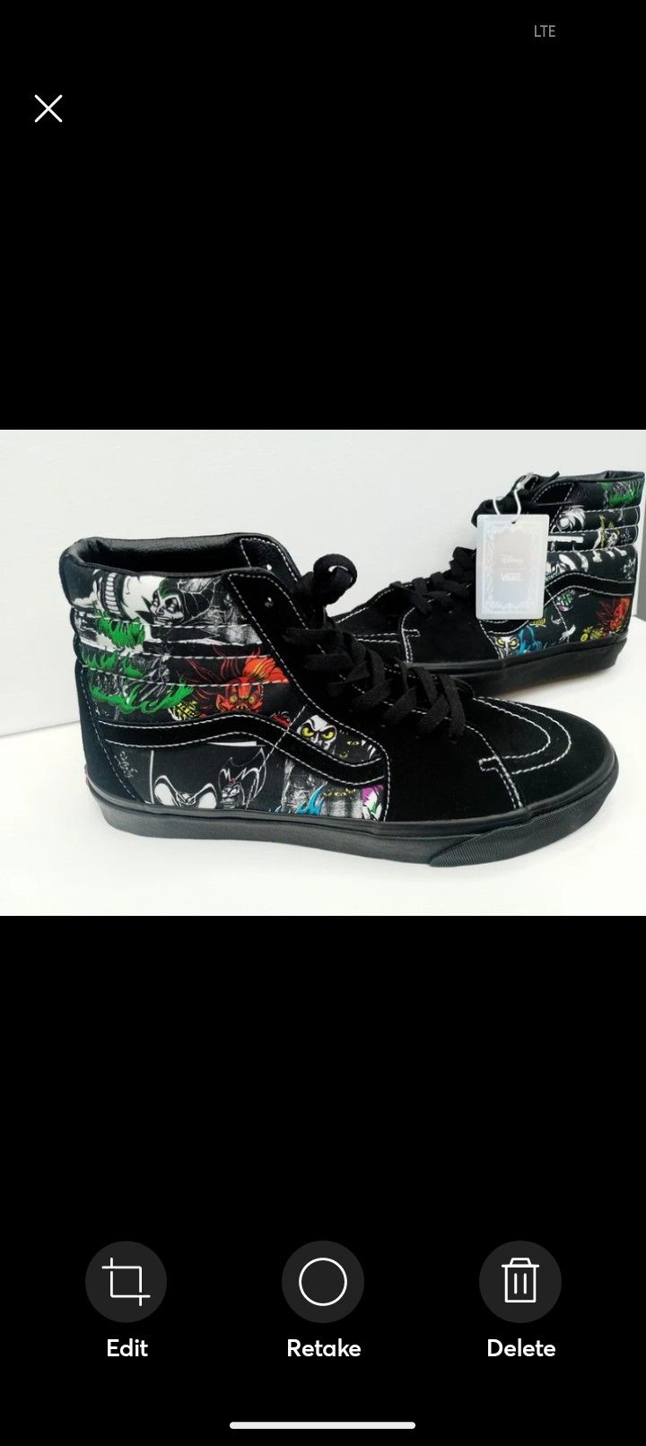 100yr DISNEY VILLAIN ANNIVERSARY HI-TOP VANS