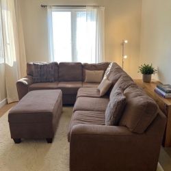 Ashley Sectional Sofa with Storage Ottoman