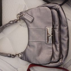 RDDUCED PRICE Metallic Silver COACH bag