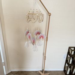 Rainbow Bed Bell Baby Crib and Wooden stand
