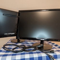 Dual Monitors w/ Cables ($90 OBO)