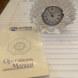 Waterford Crystal Clam Shell Clock
