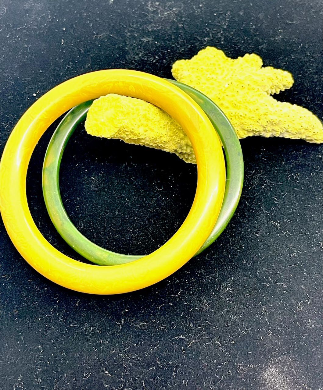 2- Vintage 8.25” Bakelite Bangles!