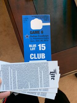 Lot 15 or lot 11 parking passes for Philadelphia Eagles @ Dallas Cowboys Tickets