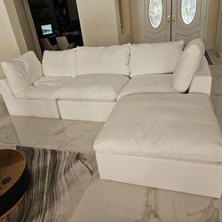 High End White Couch