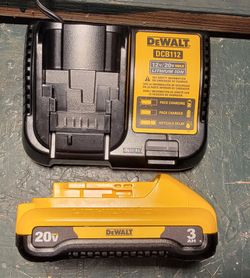 DeWalt DCB112 Charger + 20V 3.0Ah Battery