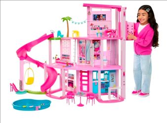 Barbie Dreamhouse Pool Party Doll House Playset With 75 Pieces