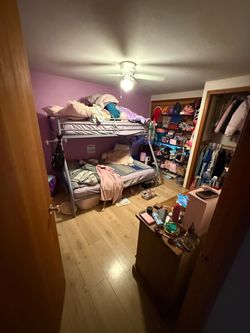 Twin over full metal bunk bed