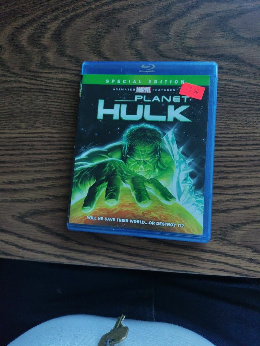 Blue Ray DVD Movie. Planet Hulk Marvel. I'm In Tacoma WA. #29