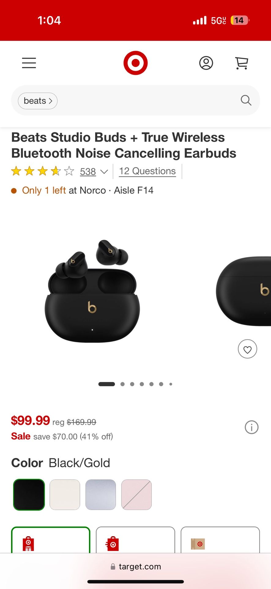 DRE BEATS BUDS BLACK