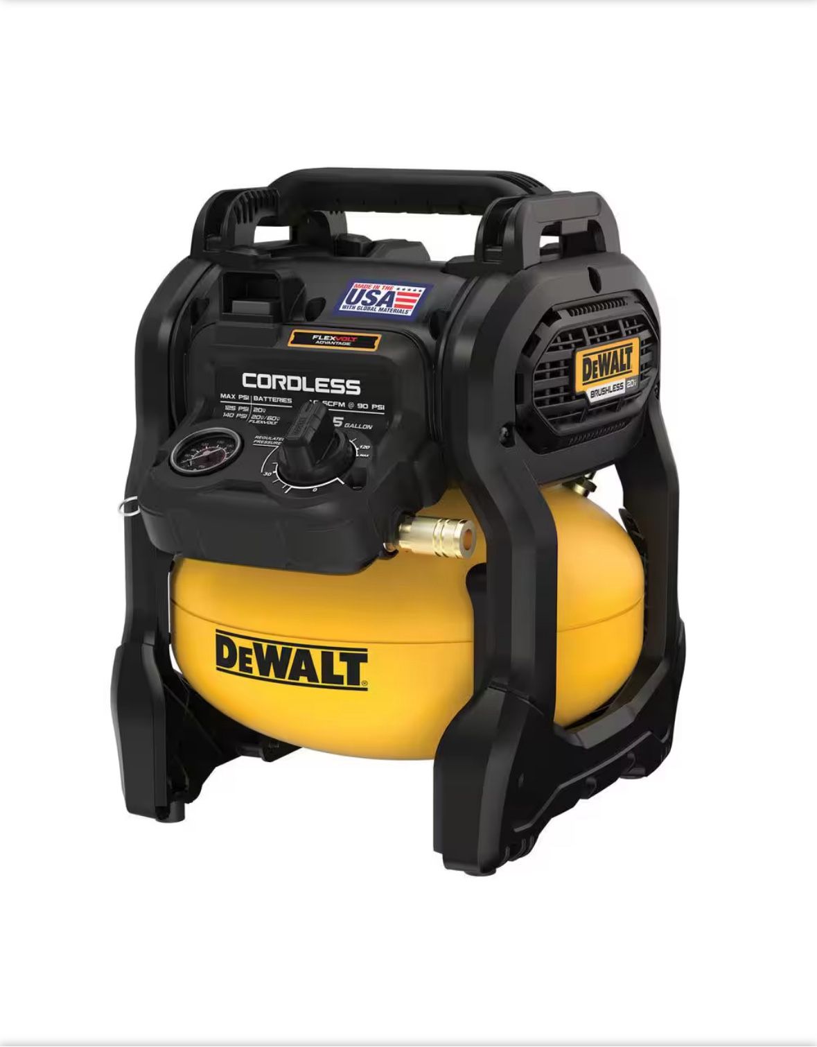 🎁 DEWALT DCC2520B 2.5 Gal. 140 psi Portable 20V Cordless Air Compressor with FLEXVOLT Advantage (Tool Only)