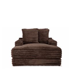 Brown fuzzy lounge chase