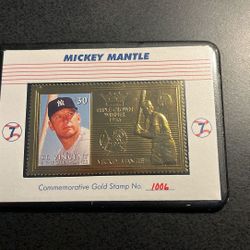 Mickey Mantle Gold Stamp Collection
