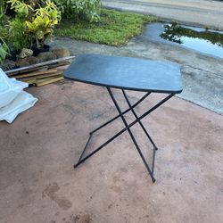  Adjustable Height Personal Folding Table, 18 in x 26 in, Black