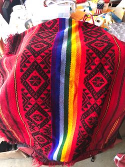 Rainbow poncho