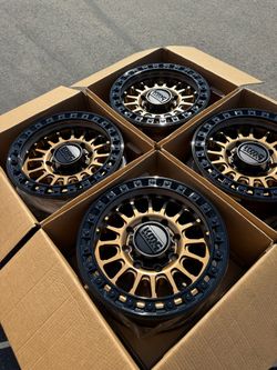 FINANCING AVAILABLE KMC KM552 IMS 8x6.5 18" Wheels Bronze with Black Lips