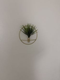 Fake Plant Gold Wall Decor