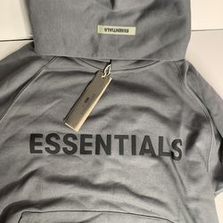 essentials hoodie grey