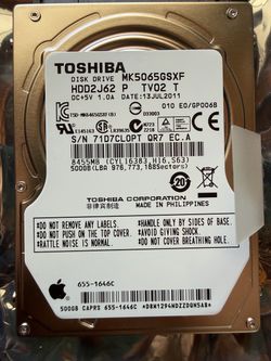 Toshiba 500GB MacBook Disk Drive
