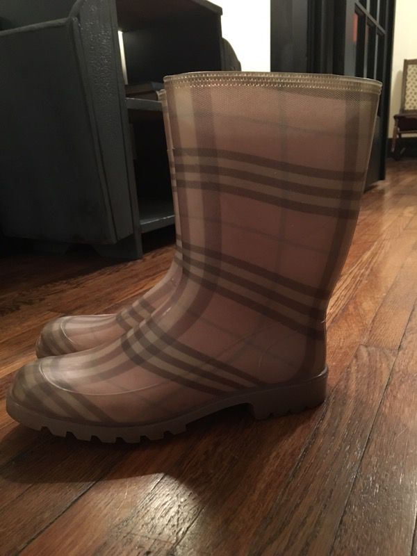 Pink Authentic Burberry Rain Boots