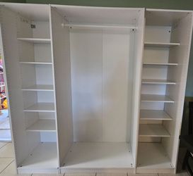 IKEA closet 81" length, 23" width, 79" height.