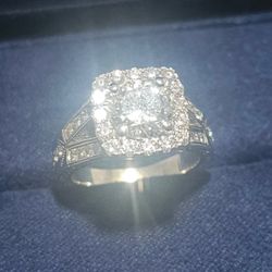 GIA Certified 1.5 carat diamond ring on 14k white gold - $14,000