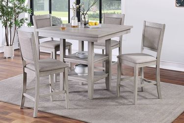 🔥ON SALE🔥 5PC Gray Counter Height Dining Set 👑SPECIAL PRICE 👑