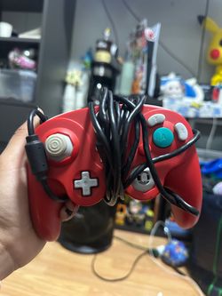 Red GameCube-Style Wired Nintendo switch Controller