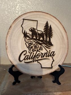 California Wood Slice Wall Art