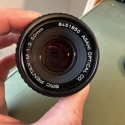 SMC Pentax-M 50mm F2 K Mount Vintage Camera Lens