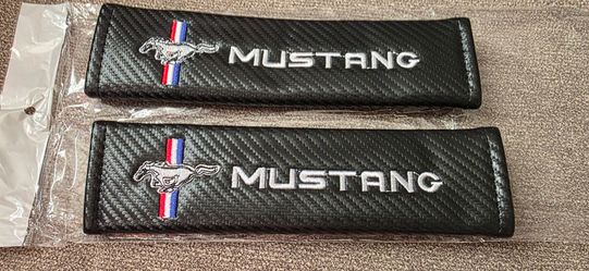 2 Mustang embroidered carbon universal fit seat belt shoulder pads $40. ALL OTHER ITEMS SEEN SOLD SEPARATELY SHIPPING AVAILABLE