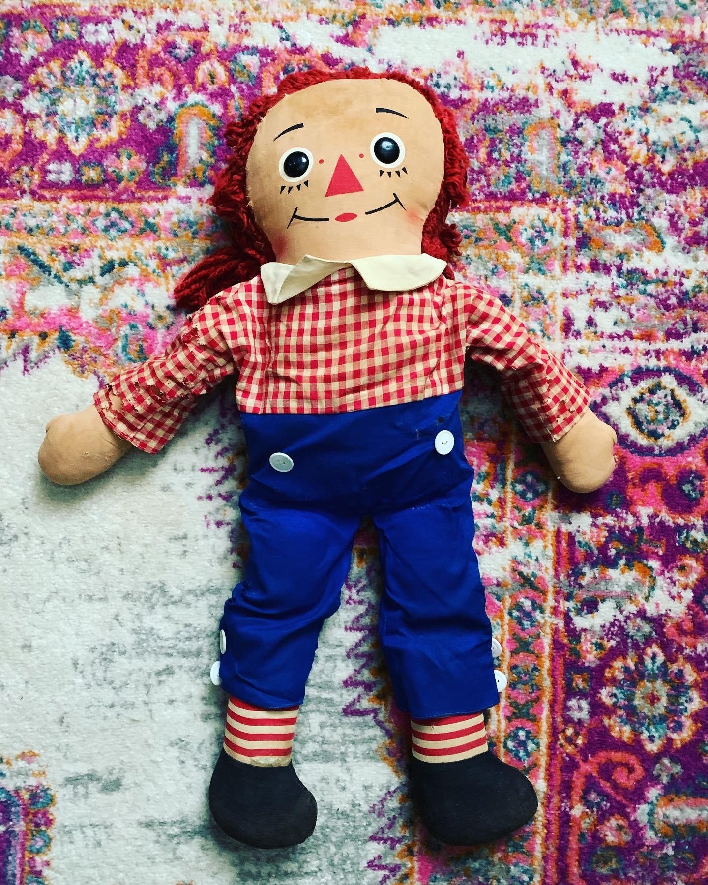 Knickerbocker 1960’s Raggedy Andy 20 Inch Fabric Doll