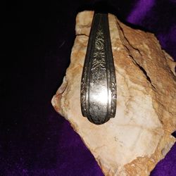 Silver Hairpiece. Made From a silver plated Utensil.
