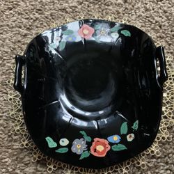 Vintage Black Onyx Candy Dish